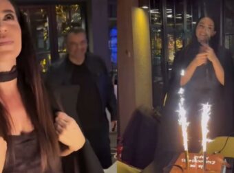 Μαρία Αντωνά: Γενέθλια έκπληξη με τον Γιώργο Λιάγκα στο πλευρό της – Η εντυπωσιακή τούρτα