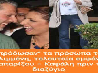 Το “πρόδωσαν” τα πρόσωπα τους: Η θλιμμένη, τελευταία εμφάνιση Παπαρίζου – Καψάλη πριν το διαζύγιο