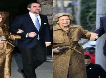 Me χρυσή ζακάρ καμπαρντίνα, ζαλίζει η τιμή της: Τις “έσβησε” όλες η Άννα Μαρία στα 78 της, εμφάνιση χιλιάδων ευρώ στον γάμο του γιου της με την Χρυσή Βαρδινογιάννη