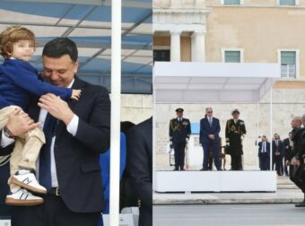 Παρέλαση 25ης Μαρτίου: Οι αγκαλιές του Κικίλια με τον γιο του, η νύφη και οι κανονιοβολισμοί
