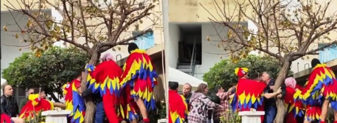 Απίστευτο ξύλο σε Καρναβάλι στην Κρήτη: Αρπάχτηκαν δύο «πουλιά» και μετά έγινε ροντέο (video)