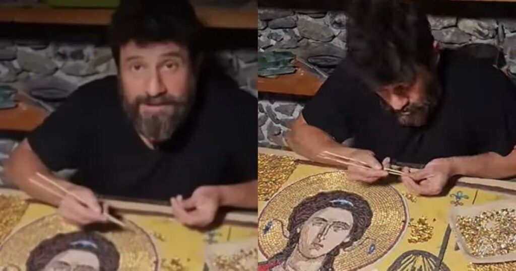 Αλέξης Γεωργούλης: Άφησε μούσι και ζωγραφίζει Αγιογραφίες (video)