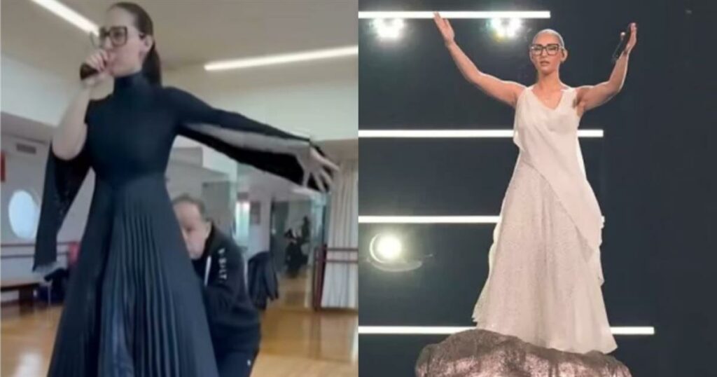 Όλοι απορούσαν πως το έκαναν τόσο γρήγορα: Ο Φωκάς Ευαγγελινός δείχνει για 1η φορά το κόλπο για να βγει το φόρεμα της Κλαυδίας στη σκηνή της Eurovision