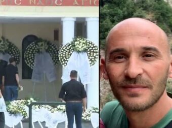 Βαρύ κλίμα στην κηδεία του Σπύρου Σέββου: Τραγικές φιγούρες μητέρα, σύζυγος, αδελφός και πεθερός