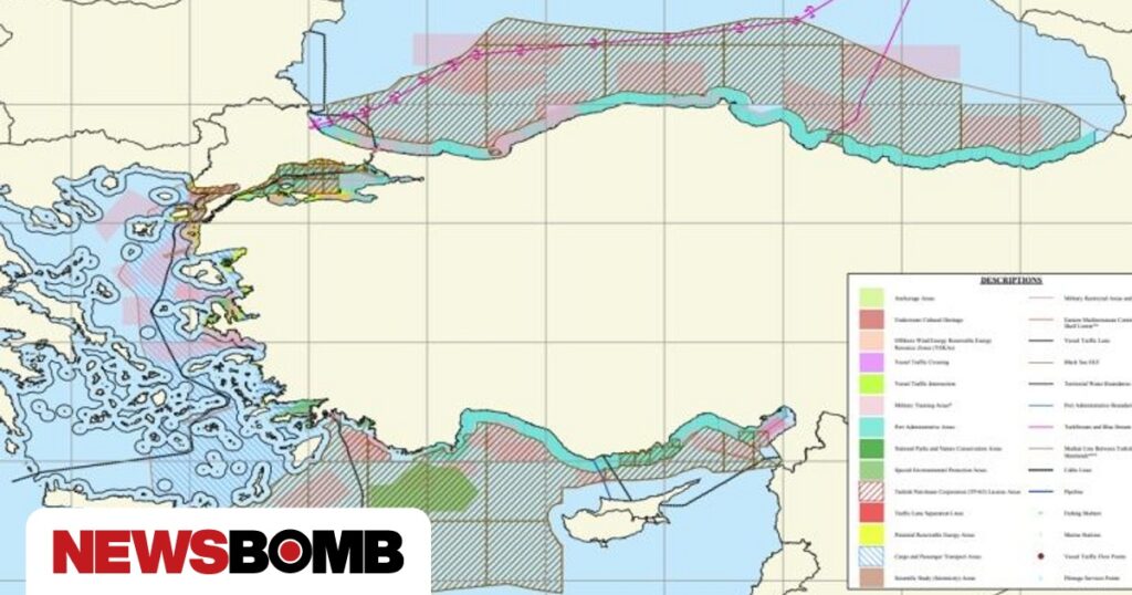 Η Τουρκία ανακοίνωσε τον Θαλάσσιο Χωροταξικό Σχεδιασμό και έχει μέσα το μισό Αιγαίο