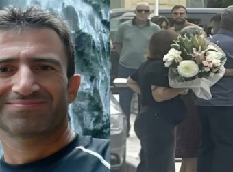Βαρύ πένθος στην κηδεία του 60χρονου ορειβάτη – Τραγικές φιγούρες η σύζυγος και τα 3 παιδιά του
