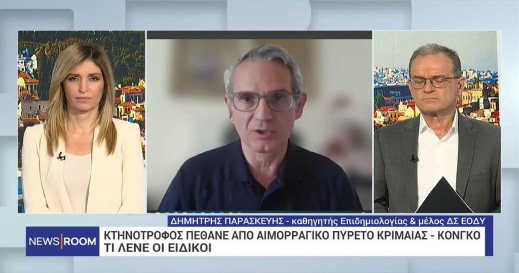 Αιμορραγικός πυρετός: «Δεν μεταδίδεται εύκολα, έχουν ληφθεί όλα τα απαραίτητα μέτρα» λέει επιδημιολόγος