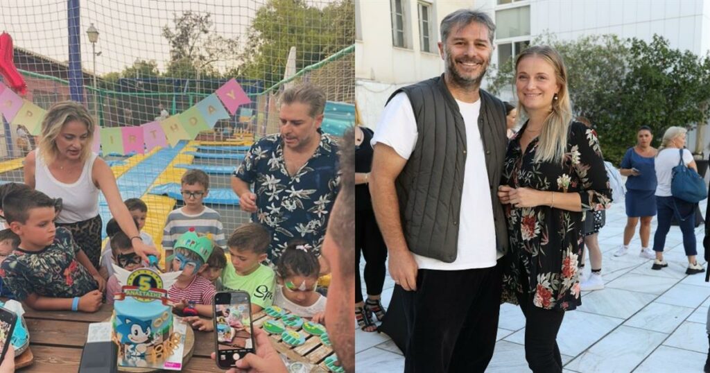 Δροσάκη – Μπουρδούμης: Ο γιος τους έκλεισε τα 5 – Το πάρτι υπερπαραγωγή σε παιδότοπο και η πελώρια τούρτα