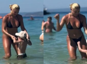 Ιωάννα Τούνη: Χορεύει ξέφρενα στην παραλία με τον μικρό Πάρη – Βίντεο