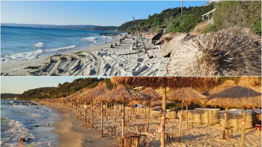 Απομακρύνθηκαν 700 ξαπλώστρες και 300 ομπρέλες από παραλία – Δείτε το πριν και το μετά