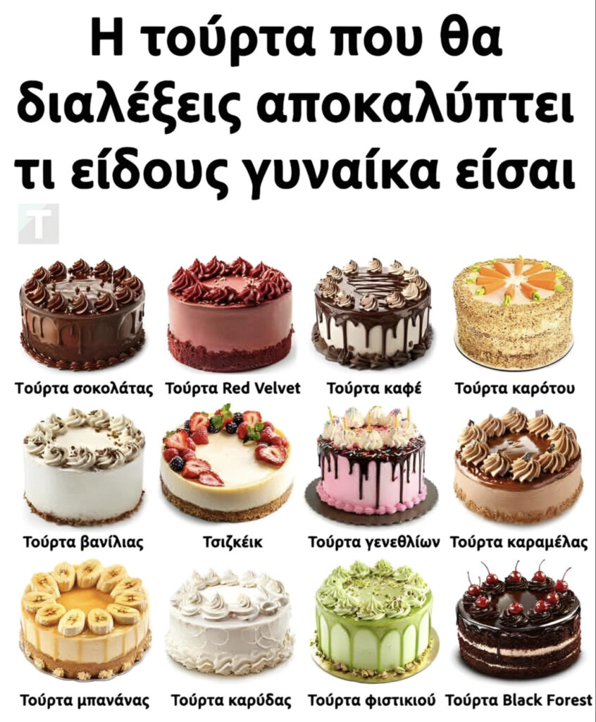 Η τούρτα που θα διαλέξεις αποκαλύπτει τι είδους γυναίκα είσαι