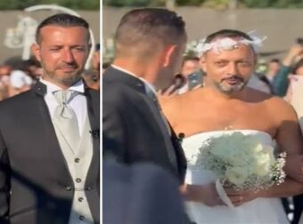 Γαμπρός περιμένει με ανυπομονησία τη νύφη στην εκκλησία – Όταν γυρνάει την πλάτη όμως αντικρίζει τον… εφιάλτη (video)
