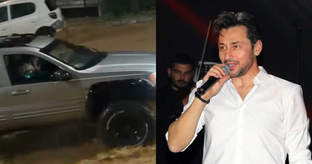 Πάνος Καλίδης: Βγήκε με το τζιπ στους πλημμυρισμένους δρόμους για να βοηθήσει κόσμο εν μέσω κακοκαιρίας (βίντεο)