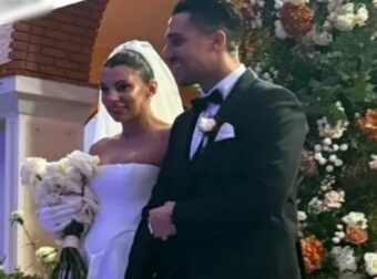 Ρουμελιώτη – Κατσούλης: Η τούρτα υπερπαραγωγή στη δεξίωση του γάμου τους (Βίντεο)