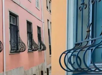 Γιατί κάποια κάγκελα παραθύρων έχουν μια καμπύλη χαμηλά προς τα έξω