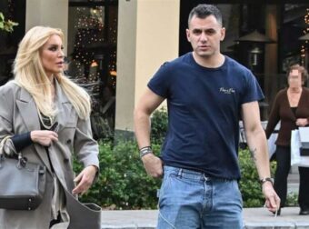 Kατερίνα Καινούργιου και Παναγιώτης Κουτσουμπής πήγαν στην Αίγινα για να προσκυνήσουν στον Άγιο Νεκτάριο