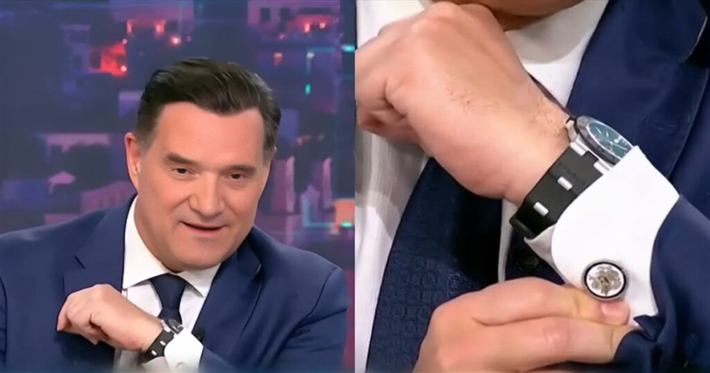 Αδωνις Γεωργιάδης για τα μανικετόκουμπα με το εθνόσημο των ΗΠΑ: «Σκέφτηκα, “Όταν πας να συναντήσεις τον δράκουλα, δε βάζεις σταυρό;”. Εκεί θα ήταν πολλοί κομμουνιστές μαζεμένοι, είπα να βάλω το εθνόσημο των ΗΠΑ, να έχω προστασία»