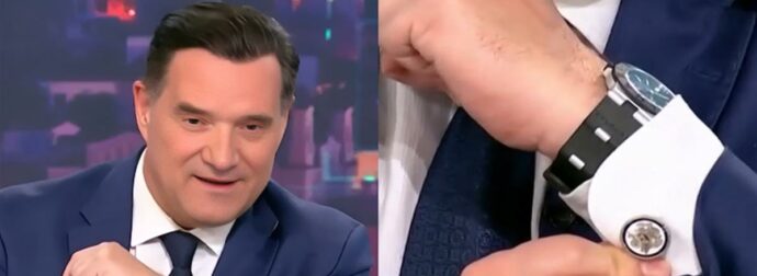 Αδωνις Γεωργιάδης για τα μανικετόκουμπα με το εθνόσημο των ΗΠΑ: «Σκέφτηκα, “Όταν πας να συναντήσεις τον δράκουλα, δε βάζεις σταυρό;”. Εκεί θα ήταν πολλοί κομμουνιστές μαζεμένοι, είπα να βάλω το εθνόσημο των ΗΠΑ, να έχω προστασία»