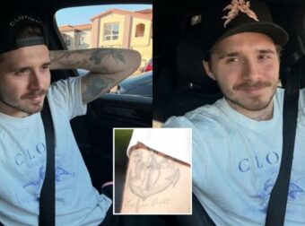 Έτσι «έσβησε» τον πατέρα του: Η φωτογραφία που δείχνει πώς ο Μπρούκλιν Μπέκαμ κάλυψε το τατουάζ «Dad»