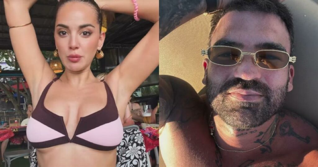 Ρία Ελληνίδου – Δημήτρης Αλεξάνδρου: Με το μαγιό τους στη βροχή σε παραλία του Πουκέτ (Βίντεο)