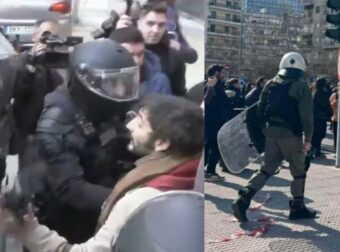 Τέμπη: Χαμός τώρα στην Θεσσαλονίκη, ΜΑΤ επιτέθηκαν σε δημοσιογράφους – Πεδίο μάχης το κέντρο της πόλης μετά το συλλαλητήριο