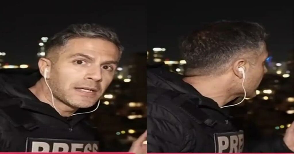 Σοκ στον αέρα, κόπηκε η ανάσα της παρουσιάστριας: Η στιγμή που πύραυλος στο Ισραήλ περάνει πάνω από το κεφάλι του δημοσιογράφου του ΣΚΑΪ και σκάει πίσω του https://ww