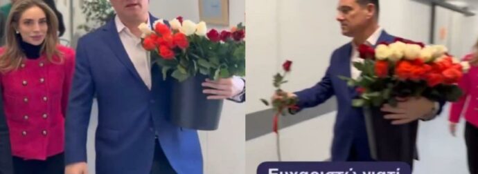 Άδωνις Γεωργιάδης: Τίμησε την Ημέρα της Γυναίκας μοιράζοντας λουλούδια σε εργαζόμενες και ασθενείς