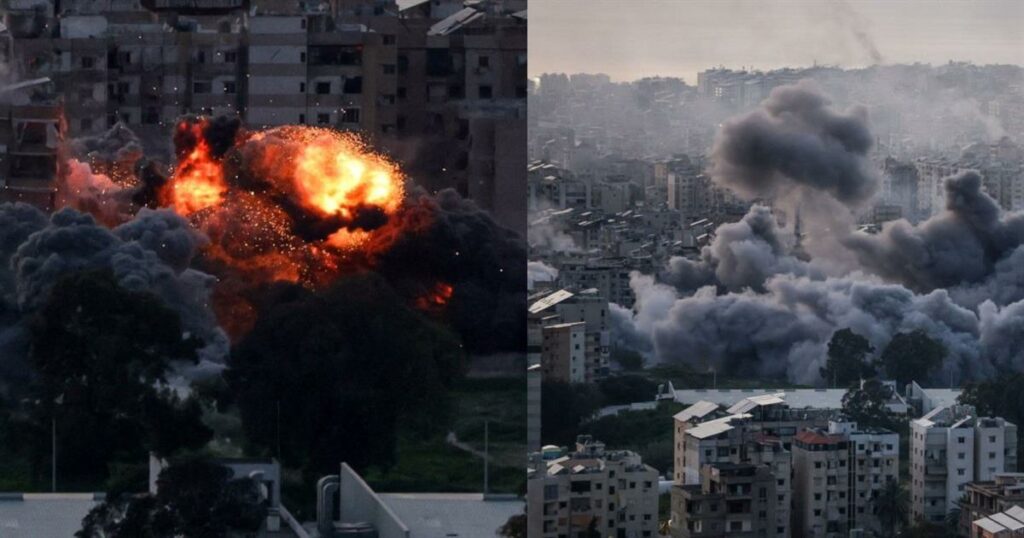 Λίβανος: Η στιγμή που το Ισραήλ βομβαρδίζει τη Βηρυτό και καταρρέουν πολυκατοικίες – Βίντεο «γροθιά στο στομάχι»