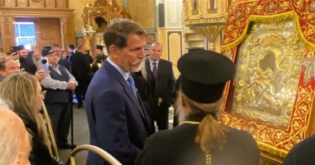Ο Παύλος Ντε Γκρες προσκύνησε την εικόνα «Άξιον Εστί» στο Μεσολόγγι