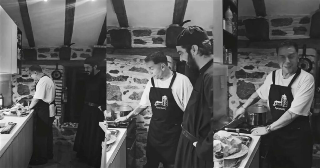Γιώργος Μαζωνάκης: «Τι γίνεται παιδιά; Βρίσκομαι στο Άγιο Όρος, μαγειρεύω μέσα στο κελί – Χρόνια πολλά σε όσους γιορτάζουν»
