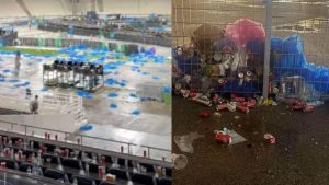 Εικόνες ντροπής στο ΟΑΚΑ: Γεμάτο σκουπίδια και αδιάβροχα το στάδιο μετά τη συναυλία της Βίσση – Έδωσε μάχη το συνεργείο καθαριότητας