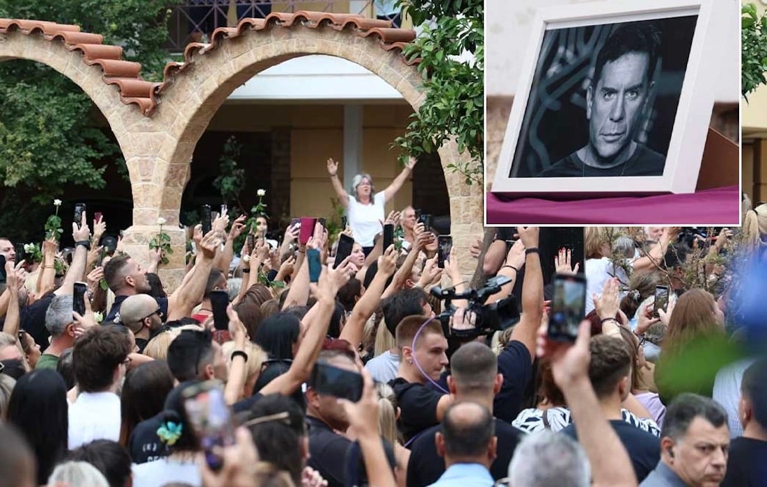 Ανατριχίλα: Πάρα πολύ κόσμος περιμένει τη σορό του Μαζωνάκη για το λαϊκό προσκύνημα στον ιερό ναό Αγ. Τριάδας στη Νίκαια