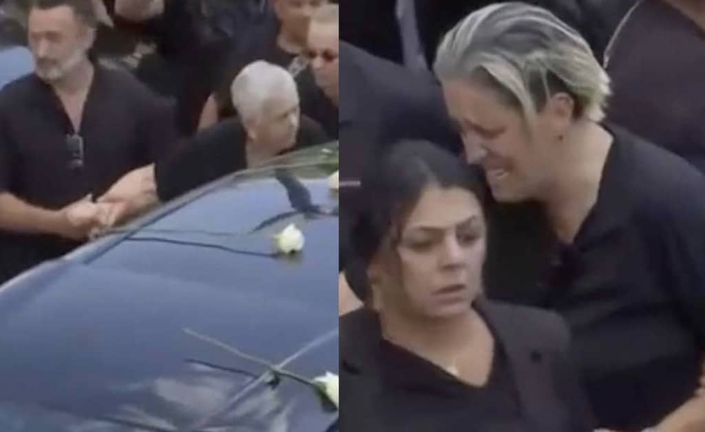 Κηδεία Γιώργου Μαζωνάκη: Υποβασταζόμενες η μητέρα και η αδερφή του τραγουδιστή 