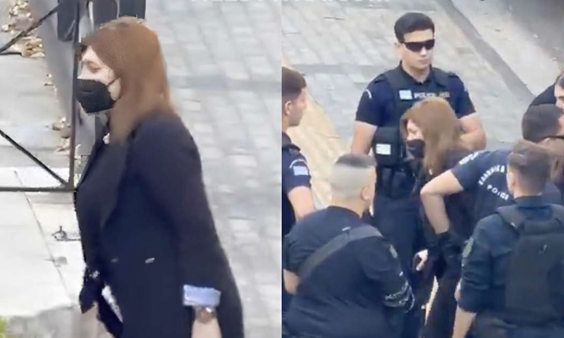 «Διαλυμένη», κουτσαίνοντας με μπαστούνι και σε άσχημη κατάσταση σήμερα στο Εφετείο η Ρούλα Πισπιρίγκου