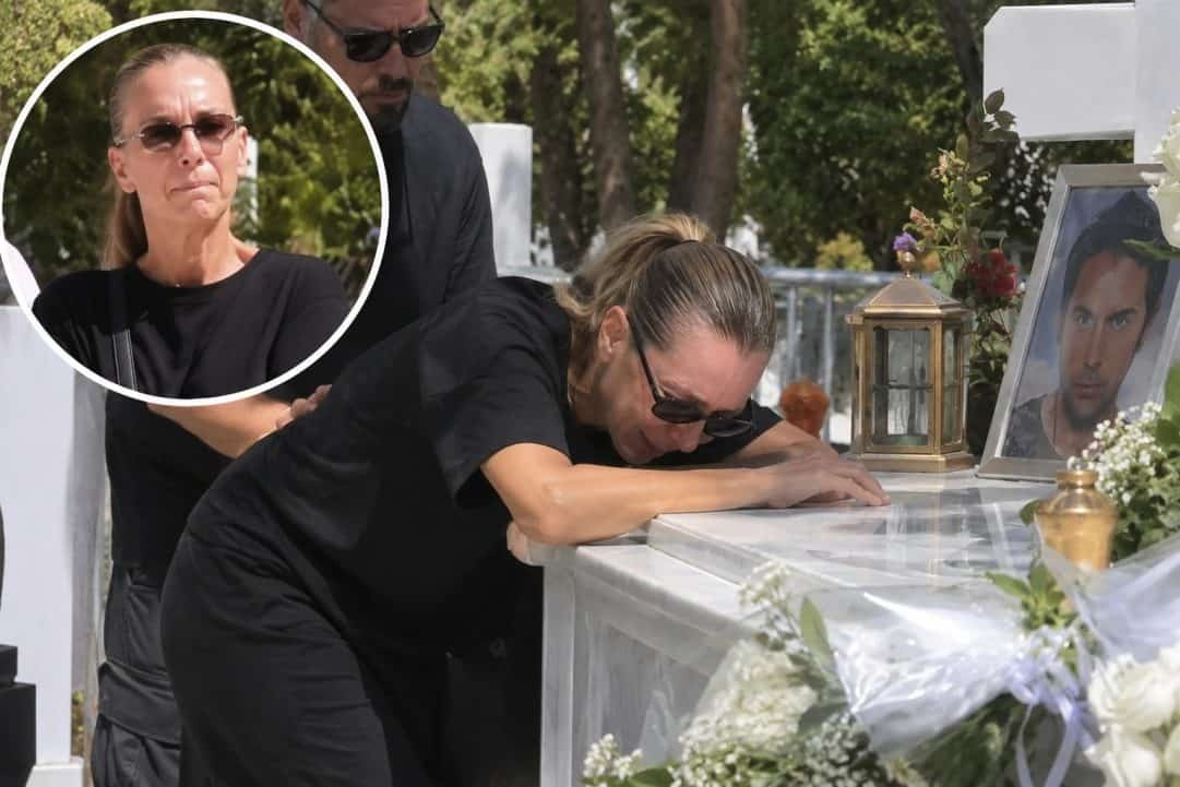 Συμβαίνει τώρα! Ξανά στο μνήμα του Μαζωνάκη η Βάσω: Γατζώθηκε πάνω από τον τάφο και δεν άφηνε τα μάρμαρα-Την τράβαγε ο Μακρυνιώτης
