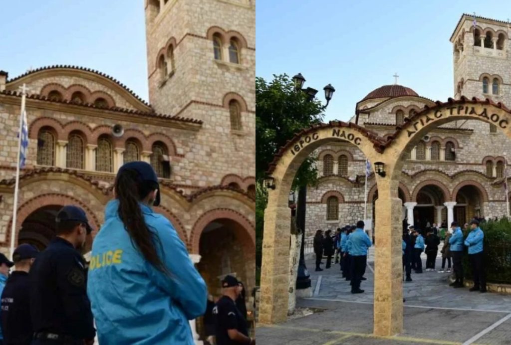 Μαζωνάκης: Πλήθος κόσμου στη Νίκαια για το 40ήμερο μνημόσυνο – Δρακόντεια μέτρα ασφαλείας στην εκκλησία – Φωτογραφίες