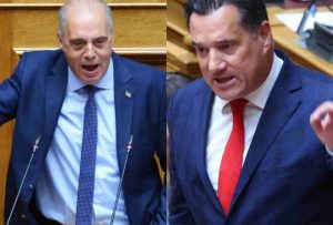 Χαμός στη Βουλή, ξέφυγαν τα πράγματα: Άγριος καβγάς Άδωνι – Βελόπουλου – «Πατριώτης της φακ…» – «Το έβαλε στα π…»